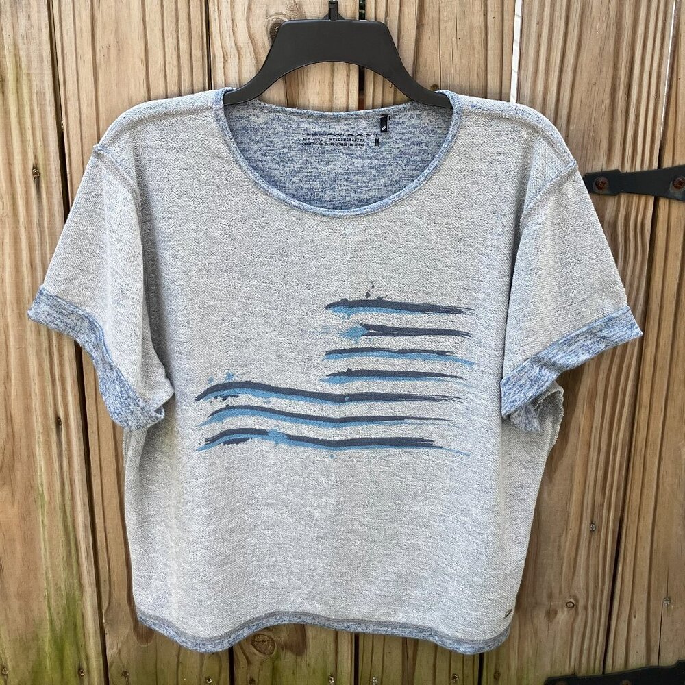 William Rast Absract Flag Design Top - Medium